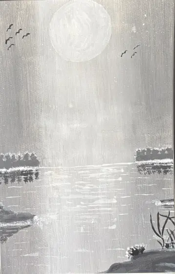 Stilla natt – Acrylic by Ann-Christin (Acmpainting) Martinsson