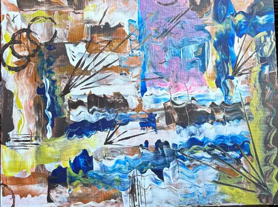 Strålar – Acrylic by Ann-Christin (Acmpainting) Martinsson