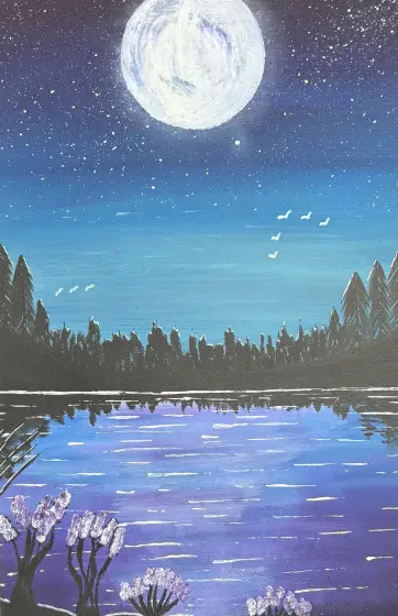 Svarta skogen – Acrylic by Ann-Christin (Acmpainting) Martinsson