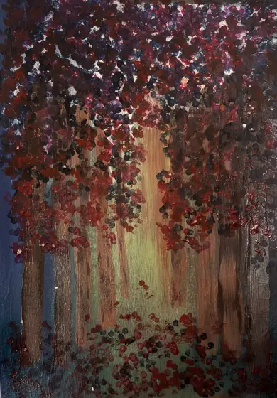 Vandringen hem – Acrylic by Ann-Christin (Acmpainting) Martinsson