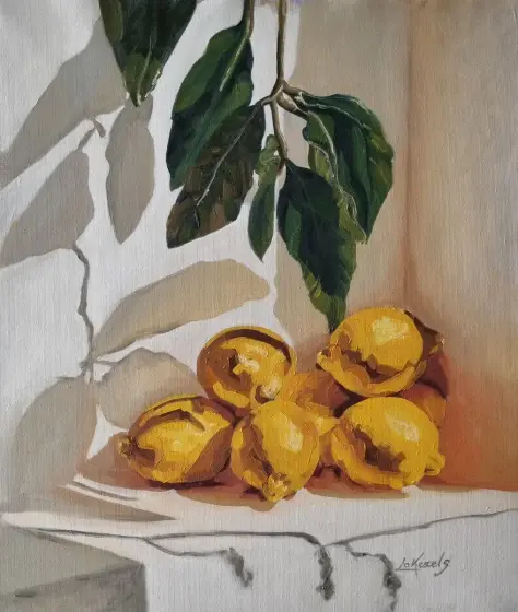 Sette limoni - Akryyli taiteilija Lovisa Kexel Sandberg