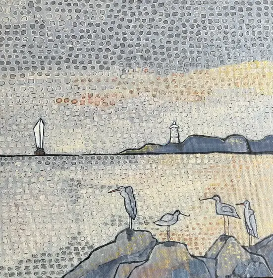 Skallens fyr Marstrand - Akryl av Vivianne Otsa
