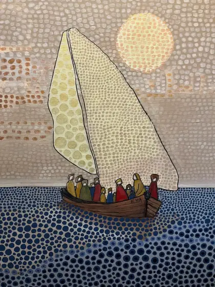 The beginning - Akryl av Vivianne Otsa