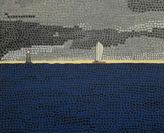 Towards the horizon - Akryl av Vivianne Otsa