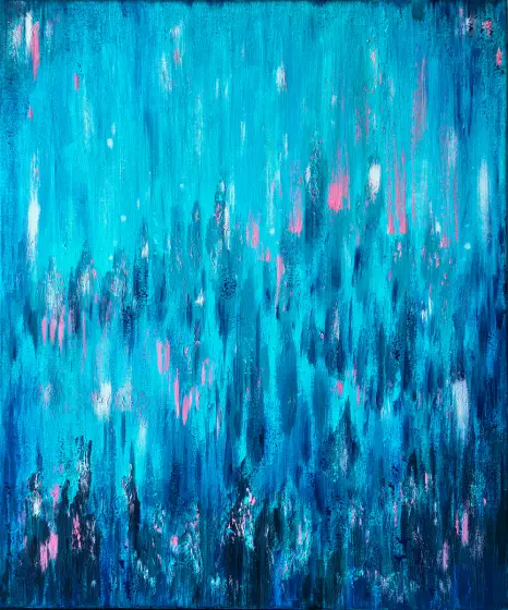 Blue Forest - Akryyli taiteilija Irina Nikolaeva
