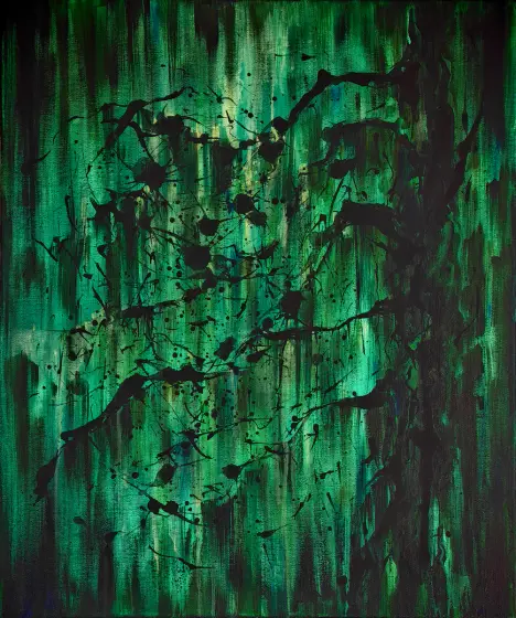 Dark Forest - Akryyli taiteilija Irina Nikolaeva