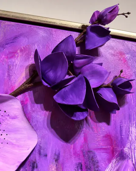 Orchid Reverie – Original 3D Floral Triptych thumbnail 9